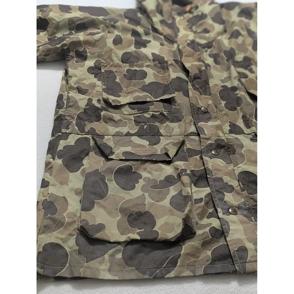 Vtg Columbia Jacket Hooded lightweight CAMOUFLAGE Rain Camo Hunting Mens XL READ